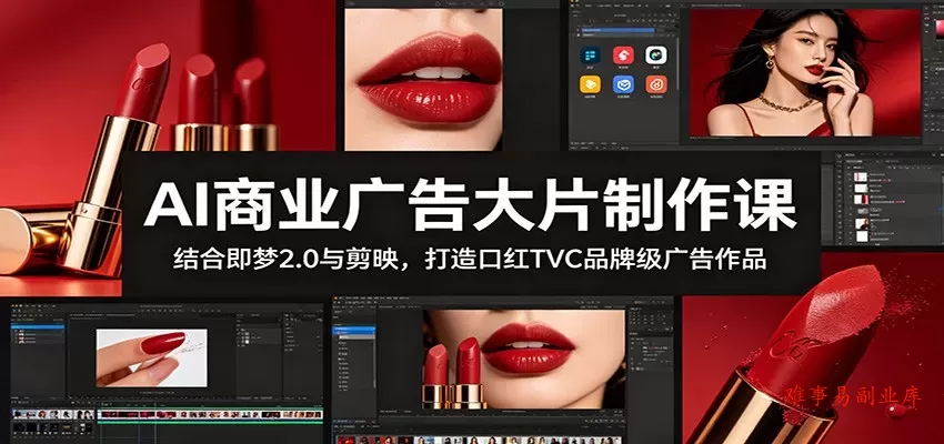 AI商业广告大片制作课:结合即梦2.0与剪映,打造口红TVC品牌级广告作品 AI商业广告大片制作课:结合即梦2.0与剪映,打造口红TVC品牌级广告作品