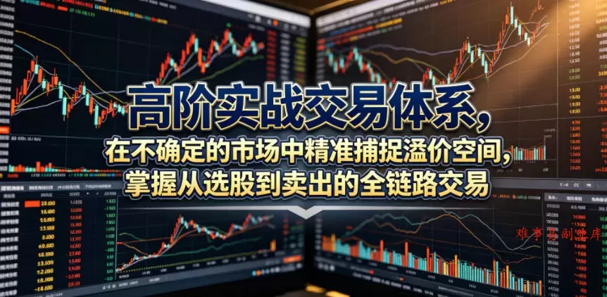 高阶实战交易体系，在不确定的市场中精准捕捉溢价空间，掌握从选股到卖出的全链路交易心法（更新6月）-难事易副业库