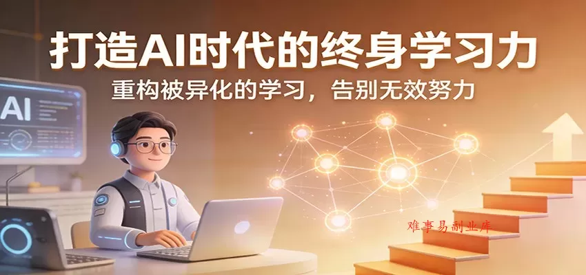 打造AI时代的终身学习力：重构被异化的学习，告别无效努力-难事易副业库