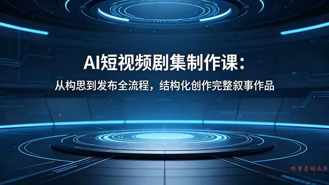 AI短视频剧集制作课:从构思到发布全流程,结构化创作完整叙事作品 AI短视频剧集制作课:从构思到发布全流程,结构化创作完整叙事作品