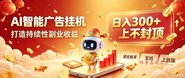 告别手动干活！AI自动化，解锁线上被动收益-难事易副业库