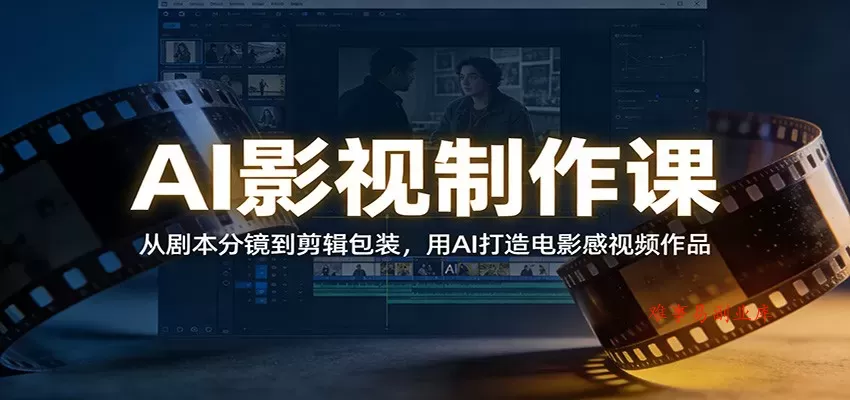 AI影视制作课：从剧本分镜到剪辑包装，用AI打造电影感视频作品-难事易副业库