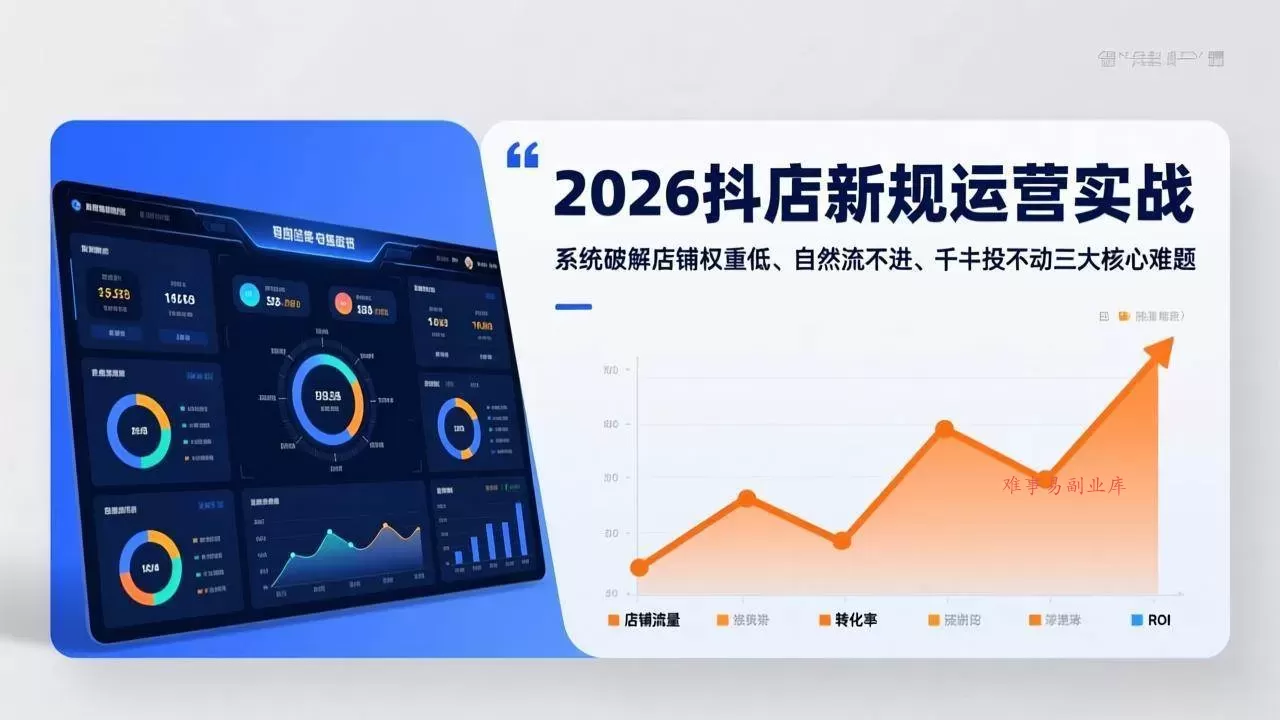 （17502期）2026抖店新规运营实战：系统破解店铺权重低、自然流不进、千川投不动三大核心难题