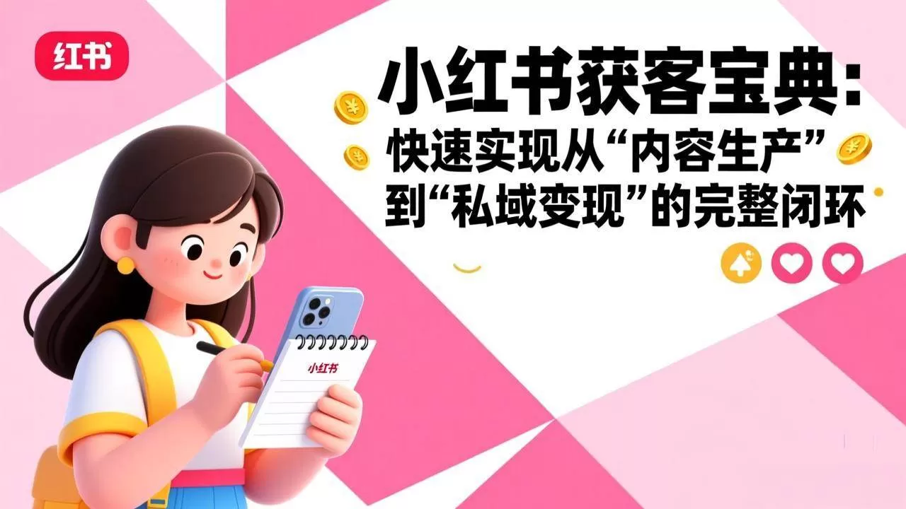 （17542期）小红书获客宝典：快速实现从“内容生产”到“私域变现”的完整闭环