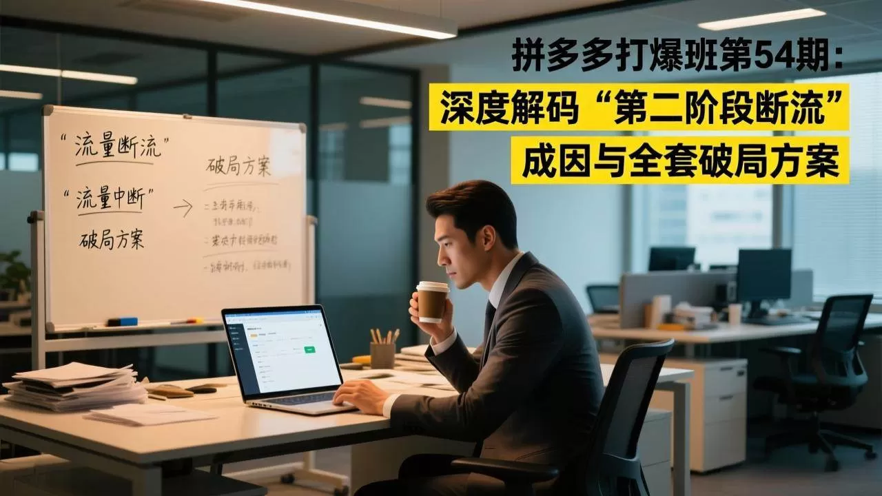 （17163期）拼多多打爆班第54期：深度解码“第二阶段断流”成因与全套破局方案