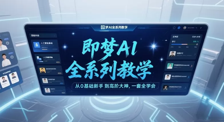 即梦AI全系列教学，从0基础新手到高阶大神，一套全学会