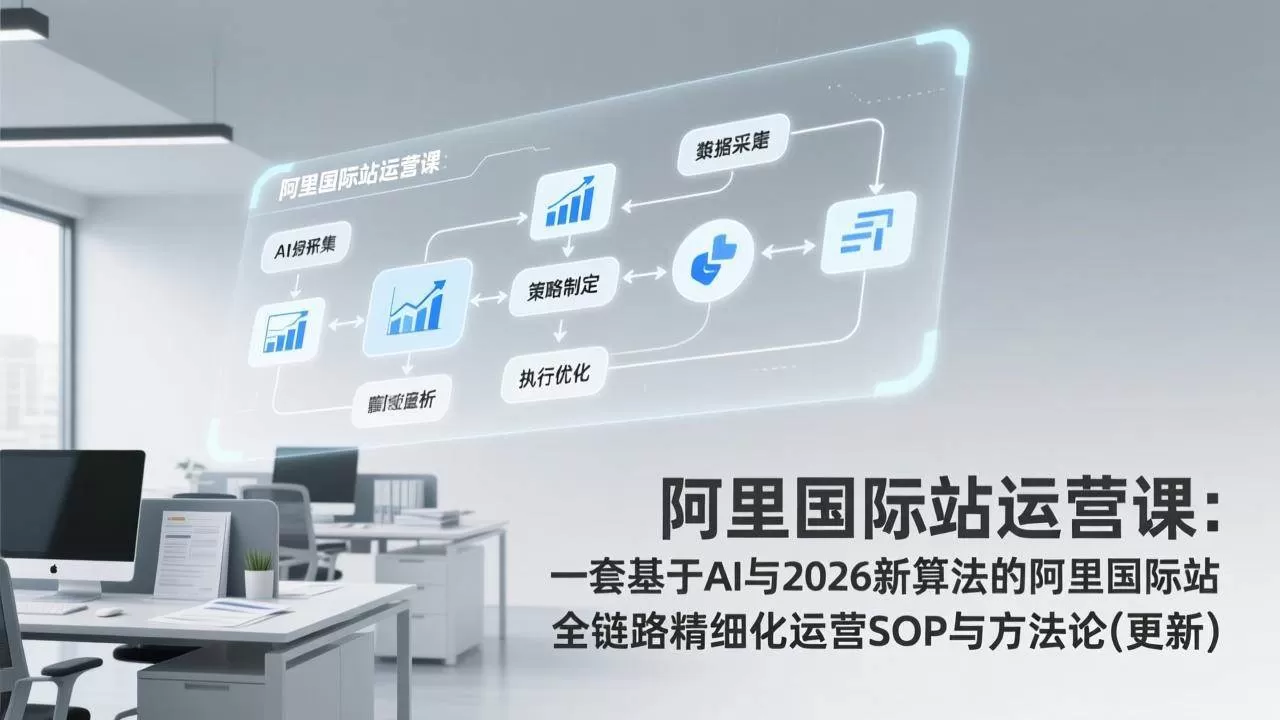 （17378期）阿里国际站运营课：一套基于AI与2026新算法的阿里国际站全链路精细化运营SOP与方法论(更新)