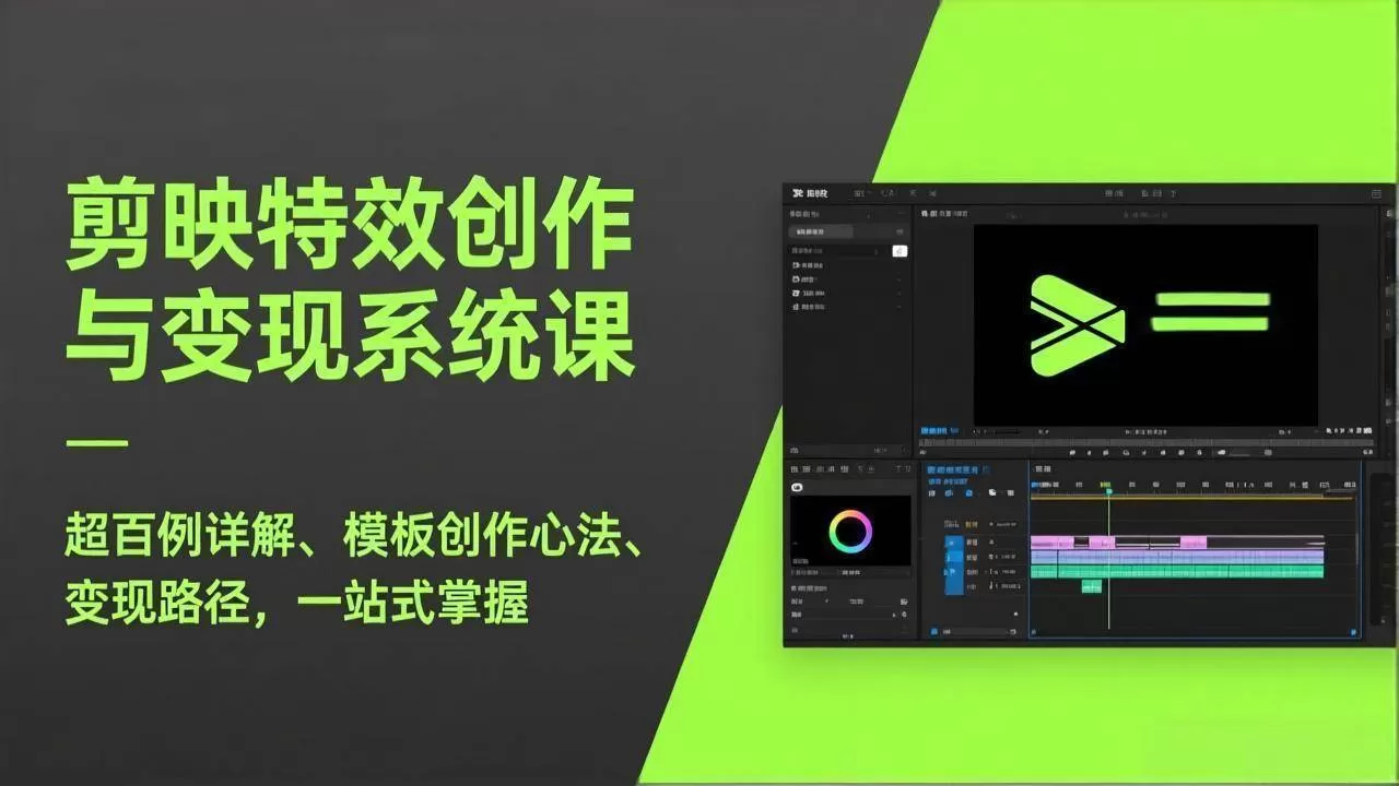 （17369期）剪映特效创作与变现系统课，超百例详解、模板创作心法、变现路径，一站式掌握