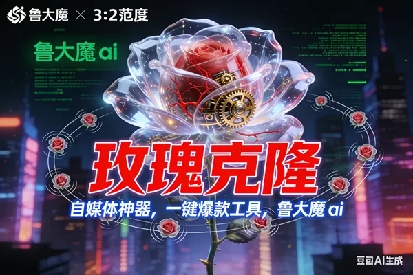 （16983期）玫瑰克隆神器，ai鲁大魔，自媒体必备的软件，一键爆款，详细教程