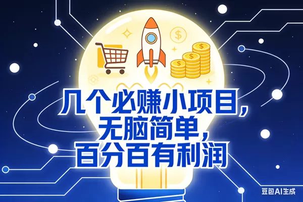 （17406期）9个必赚小项目，无脑简单，百分百有利润，副业首选，日入300+