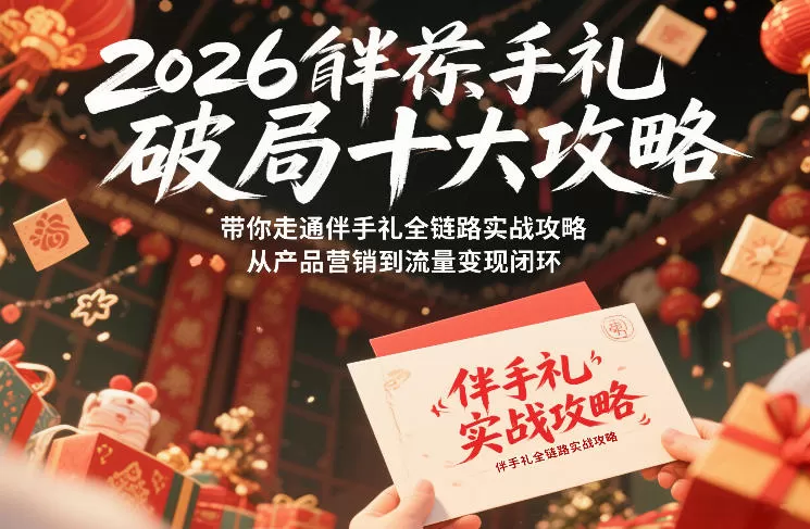 2026伴手礼破局十大攻略，带你走通伴手礼全链路实战攻略，从产品营销到流量变现闭环