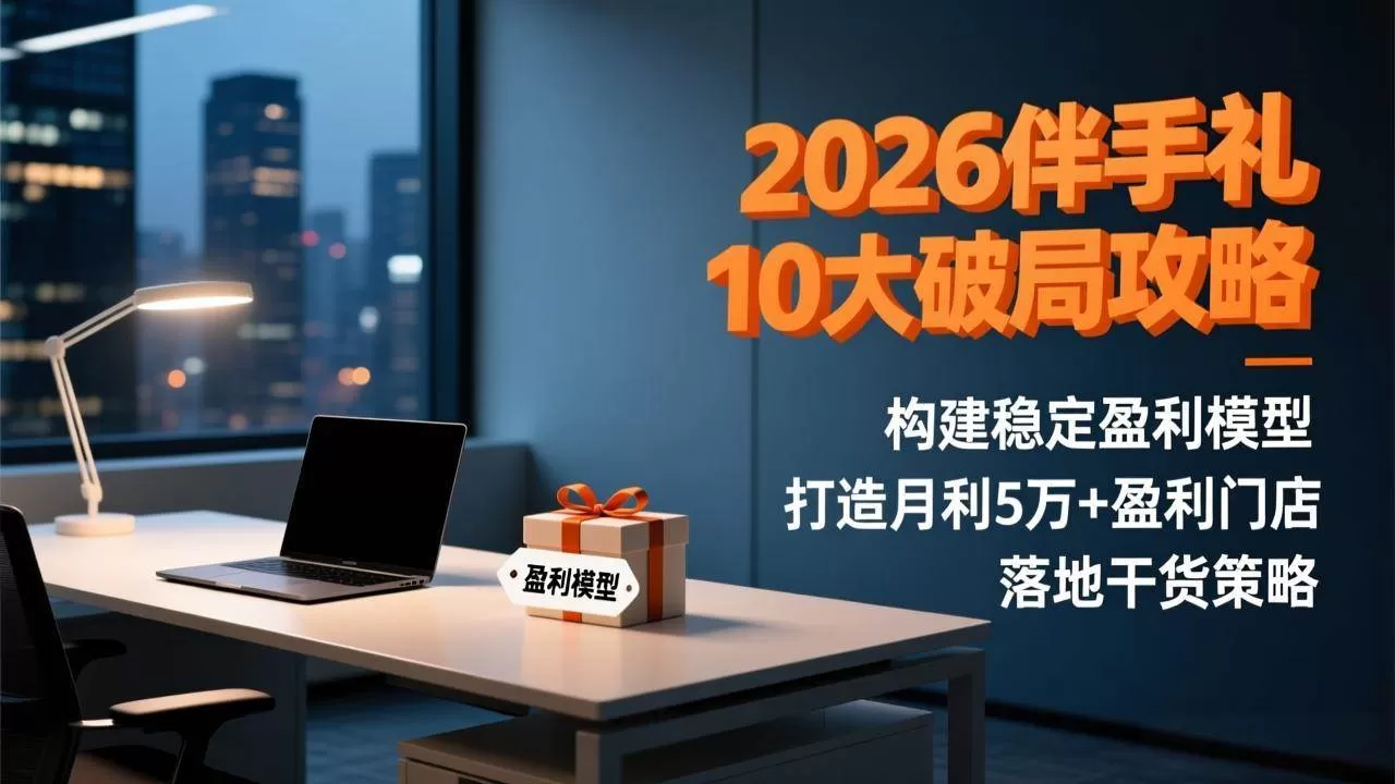 （17191期）2026伴手礼10大破局攻略：构建稳定盈利模型，打造月利5万+盈利门店，落地干货策略