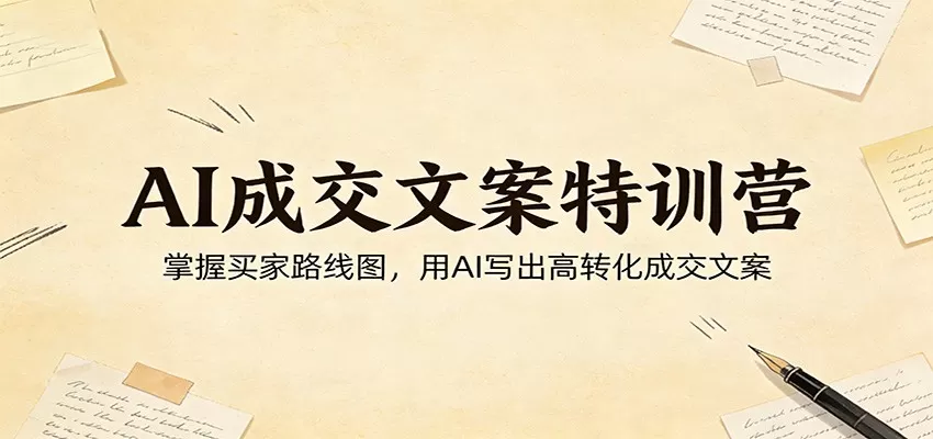 AI成交文案特训营：掌握买家路线图，用AI写出高转化成交文案