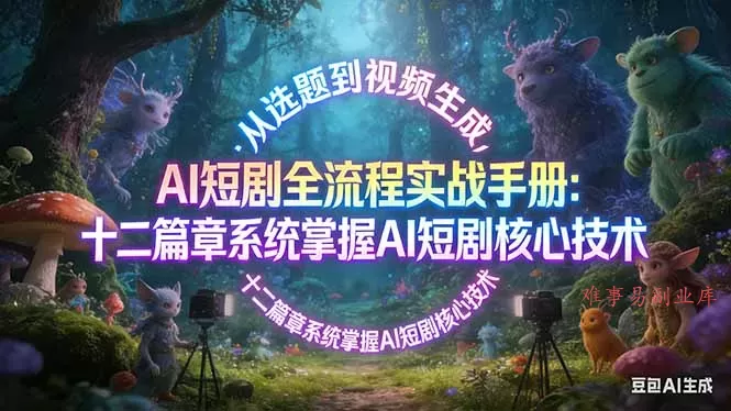 AI 短剧全流程实战手册:从选题到视频生成,十二篇章系统掌握 AI 短剧核心技术 AI 短剧全流程实战手册:从选题到视频生成,十二篇章系统掌握 AI 短剧核心技术