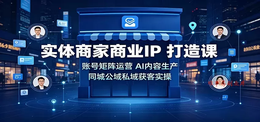 实体商家商业IP打造课:账号矩阵运营,AI内容生产,同城公域私域获客实操 实体商家商业IP打造课:账号矩阵运营,AI内容生产,同城公域私域获客实操