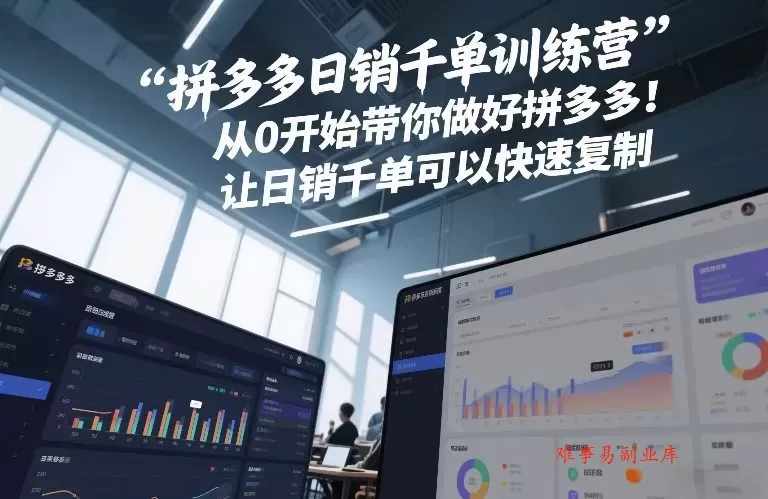 拼多多日销千单训练营,从0开始带你做好拼多多,让日销千单可以快速复制(更新26年8月) 拼多多日销千单训练营,从0开始带你做好拼多多,让日销千单可以快速复制(更新26年8月)