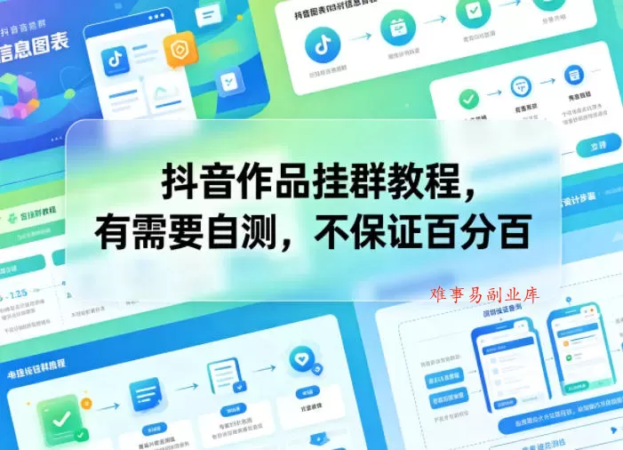 抖音作品挂群教程,有需要自测,不保证百分百 抖音作品挂群教程,有需要自测,不保证百分百