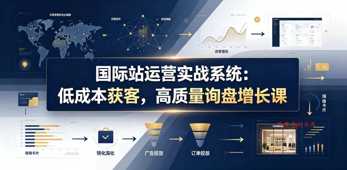 国际站运营实战系统：低成本获客，高质量询盘增长课（更新26年）-难事易副业库