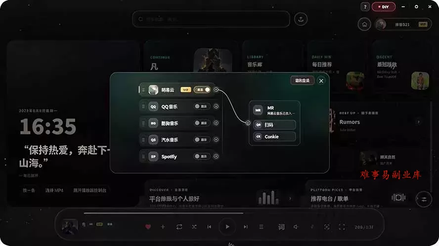 Windows 同类型产品，我只想吹爆它！把听歌变成了一场沉浸式视听现场，支持多平台歌单播放 Mineradio