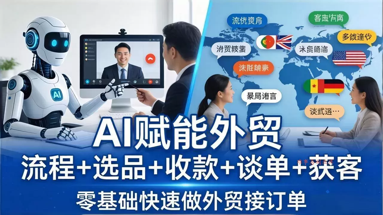(17930期)外贸+AI实战课:流程+选品+收款+谈单+获客,零基础快速做外贸接订单 (17930期)外贸+AI实战课:流程+选品+收款+谈单+获客,零基础快速做外贸接订单