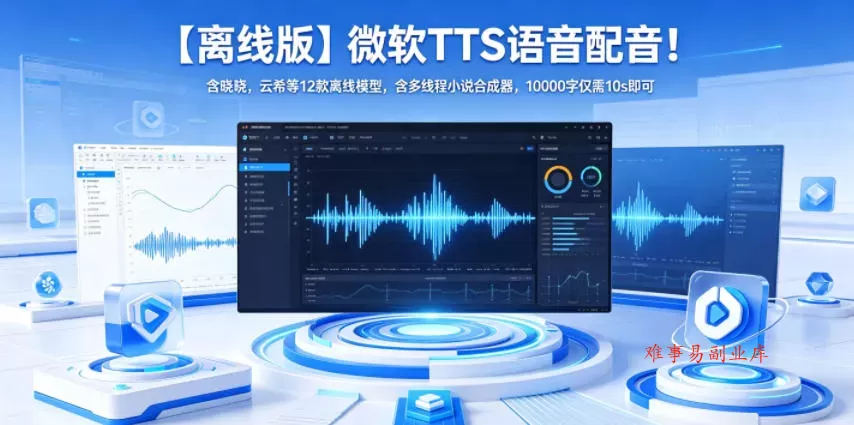 【离线版】微软TTS语音配音!含晓晓,云希等12款离线模型,含多线程小说合成器,10000字仅需10s即可 【离线版】微软TTS语音配音!含晓晓,云希等12款离线模型,含多线程小说合成器,10000字仅需10s即可