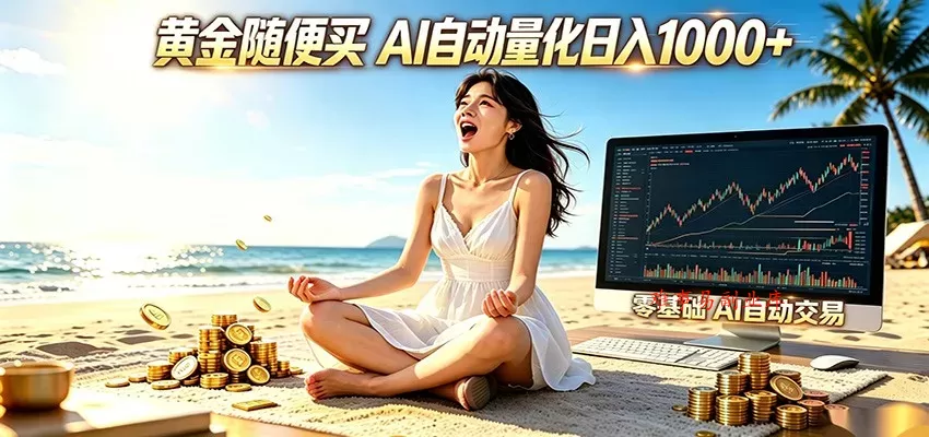 黄金随便买？AI自动外汇量化交易 在家当皇帝 日入1000+-难事易副业库