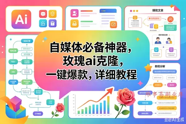 （18598期）玫瑰克隆工具，一键ai神器，爆款工具，自媒体必备，60多个功能，详细教程