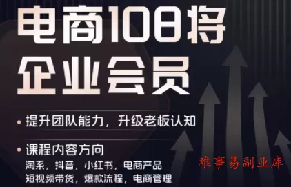 贾真108将电商·电商圈(更新4月)-难事易副业库