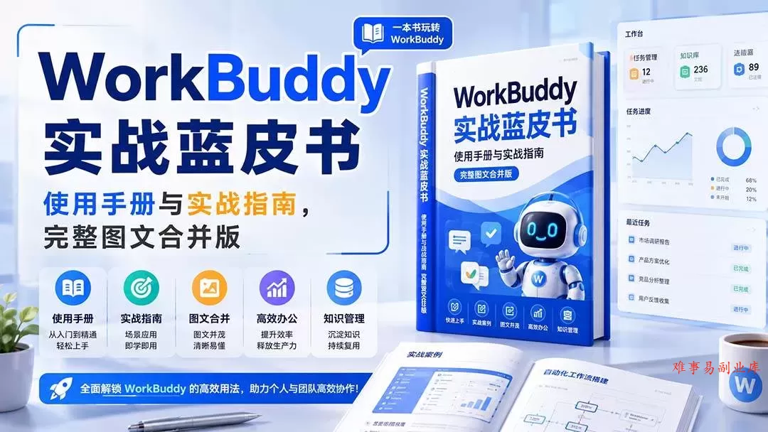 （20106期）WorkBuddy实战蓝皮书，使用手册与实战指南，完整图文合并版