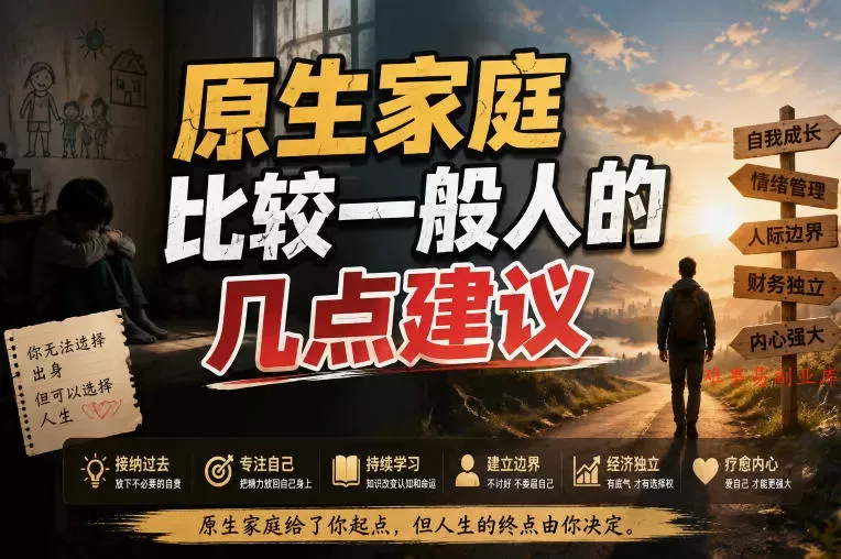 付费文章：给原生家庭比较一般人的几点建议-难事易副业库