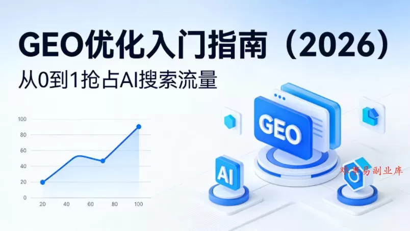 【最新】GEO优化入门指南（2026），从0到1抢占AI搜索流量-难事易副业库