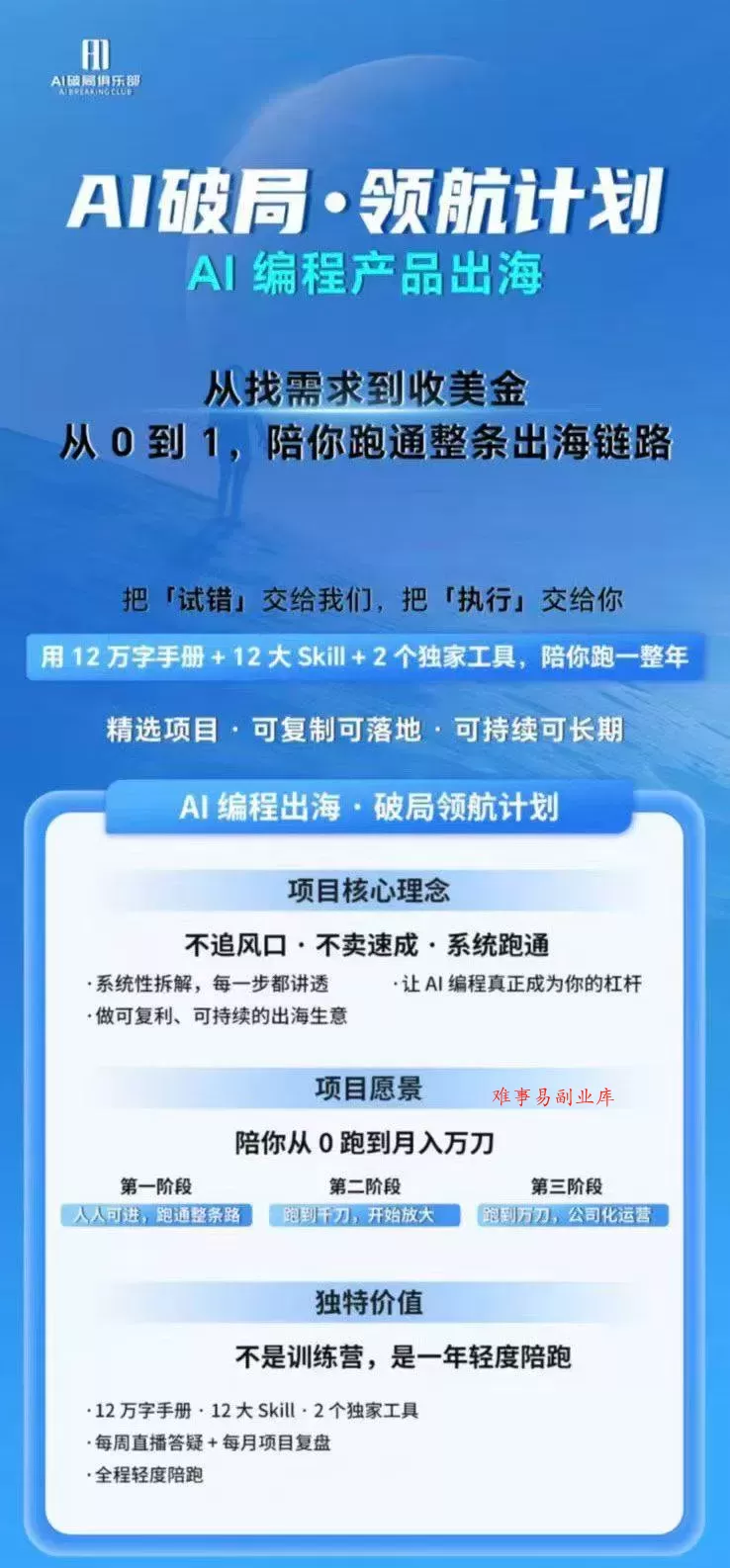 （20099期）AI编程产品出海领航计划-更新：12万字手册+12大Skill+2个独家工具，从找需求到上线收美金跑通全链路
