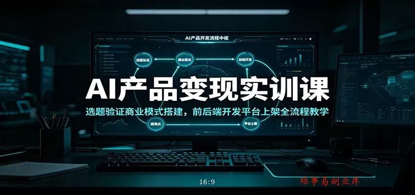 AI产品变现实训课:选题验证商业模式搭建,前后端开发平台上架全流程教学 AI产品变现实训课:选题验证商业模式搭建,前后端开发平台上架全流程教学