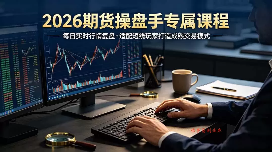 （19300期）2026期货操盘手专属课程-更新7月11，每日实时行情复盘，适配短线玩家打造成熟交易模式-难事易副业库