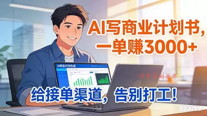 (17248期)靠 AI 写商业计划书,一单赚 3000+,给专属接单渠道,越做越稳,告别打工-难事易副业库