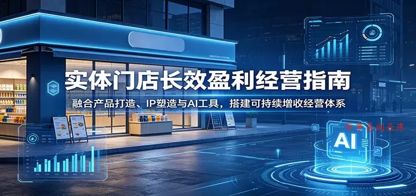 实体门店长效盈利经营指南:融合产品打造、IP塑造与AI工具,搭建可持续增收经营体系 实体门店长效盈利经营指南:融合产品打造、IP塑造与AI工具,搭建可持续增收经营体系