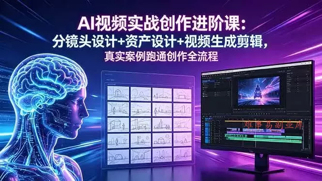 (18596期)AI视频实战创作进阶课:分镜头设计+资产设计+视频生成剪辑,真实案例跑通创作全流程 (18596期)AI视频实战创作进阶课:分镜头设计+资产设计+视频生成剪辑,真实案例跑通创作全流程