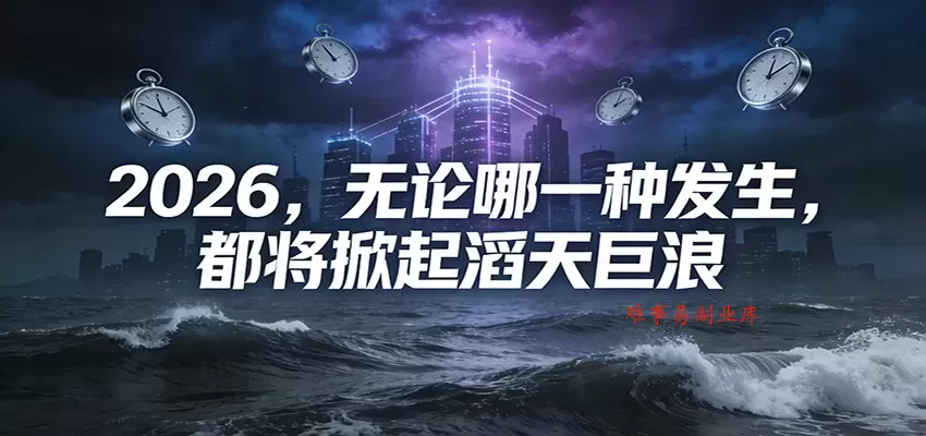 公众号付费文章：2026，无论哪一种发生，都将掀起滔天巨浪-难事易副业库