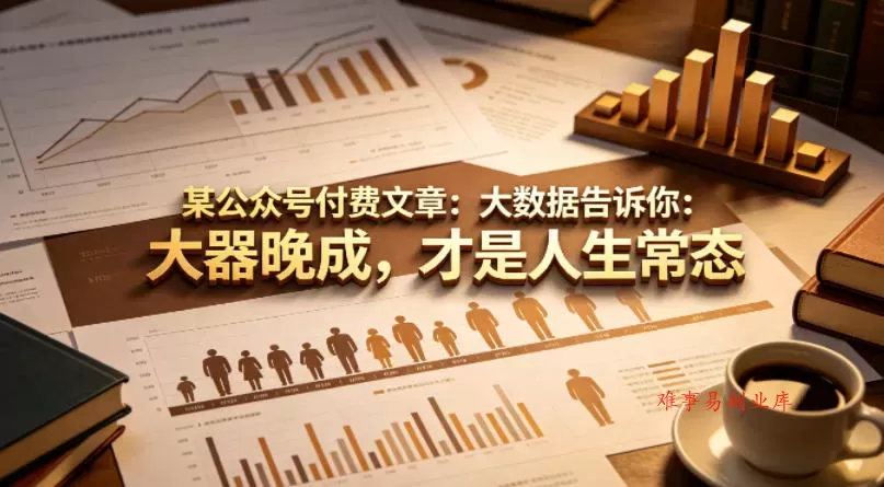 某公众号付费文章:大数据告诉你:大器晚成,才是人生常态 某公众号付费文章:大数据告诉你:大器晚成,才是人生常态