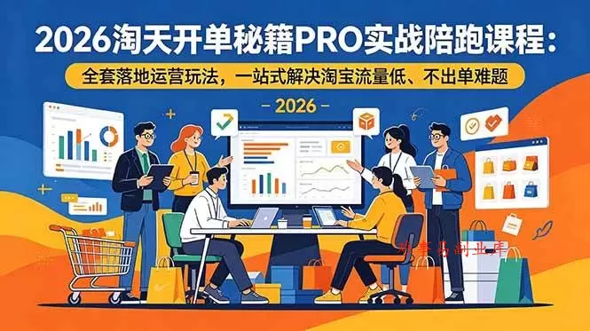 （19579期）2026淘天开单秘籍PRO实战陪跑课程-更新：全套落地运营玩法，一站式解决淘宝流量低、不出单难题-难事易副业库