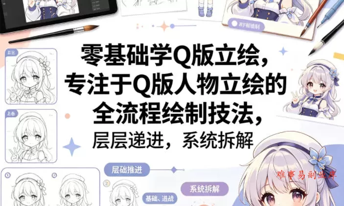 零基础学Q版立绘,专注于Q版人物立绘的全流程绘制技法,层层递进,系统拆解 零基础学Q版立绘,专注于Q版人物立绘的全流程绘制技法,层层递进,系统拆解