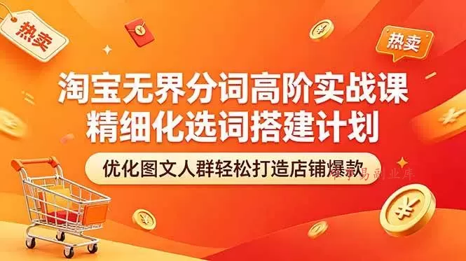 (18564期)淘宝无界分词高阶实战课 精细化选词搭建计划 优化图文人群轻松打造店铺爆款 (18564期)淘宝无界分词高阶实战课 精细化选词搭建计划 优化图文人群轻松打造店铺爆款