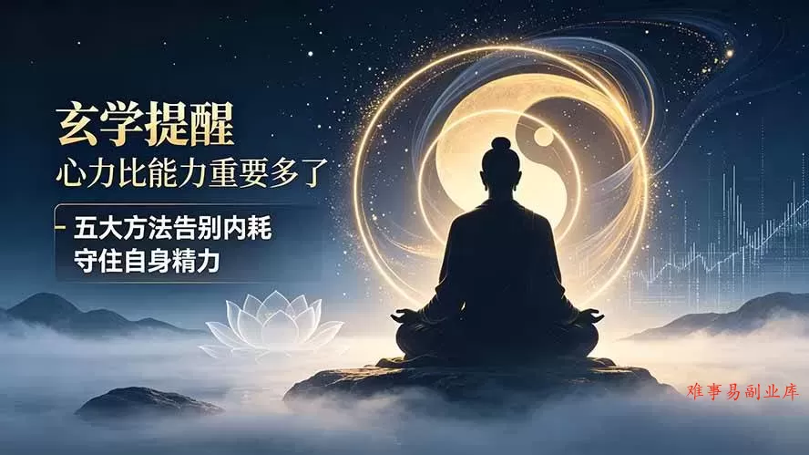 （19474期）付费文章：玄学提醒-心力比能力重要多了，五大方法告别内耗守住自身精力-难事易副业库