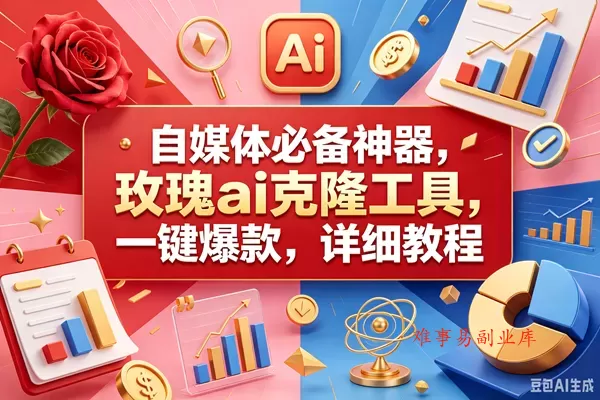 （18919期）玫瑰ai，一键爆款ai工具，自媒体的必备神器，50多个功能，详细教程-难事易副业库