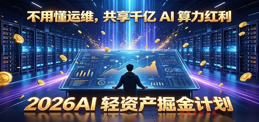 不用懂运维，共享千亿 AI 算力红利，2026AI 轻资产掘金计划-难事易副业库