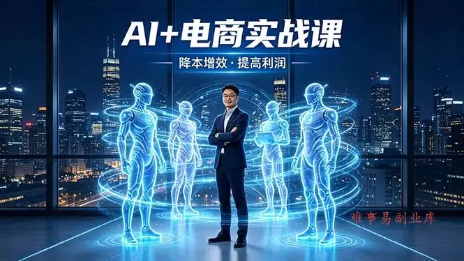 AI+电商实战课，1人+N个AI 智能体，把SOP变AI员工，实现降本增效提高利润-难事易副业库