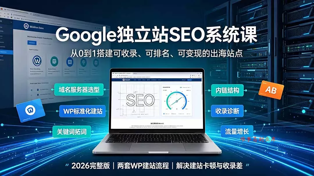 Google独立站SEO-7月系统课：出海基建×WordPress建站×AI内容生产×站内外优化×Search Console×AdSense变现-难事易副业库