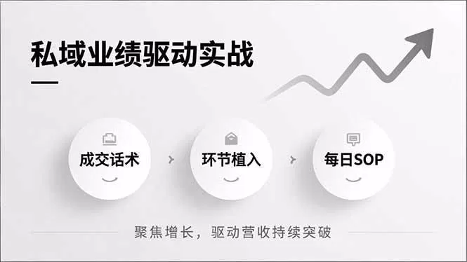 (16988期)私域业绩驱动实战,成交话术、环节植入、每日SOP,聚焦增长,驱动营收持续突破-难事易副业库