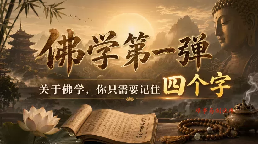 付费文章：佛学第一弹，关于佛学，你只需要记住四个字-难事易副业库