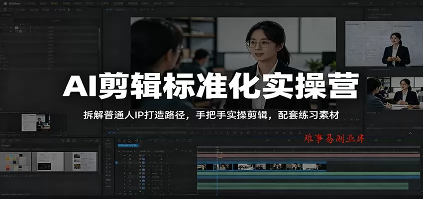 AI剪辑标准化实操营:拆解普通人IP打造路径,手把手实操剪辑,配套练习素材 AI剪辑标准化实操营:拆解普通人IP打造路径,手把手实操剪辑,配套练习素材